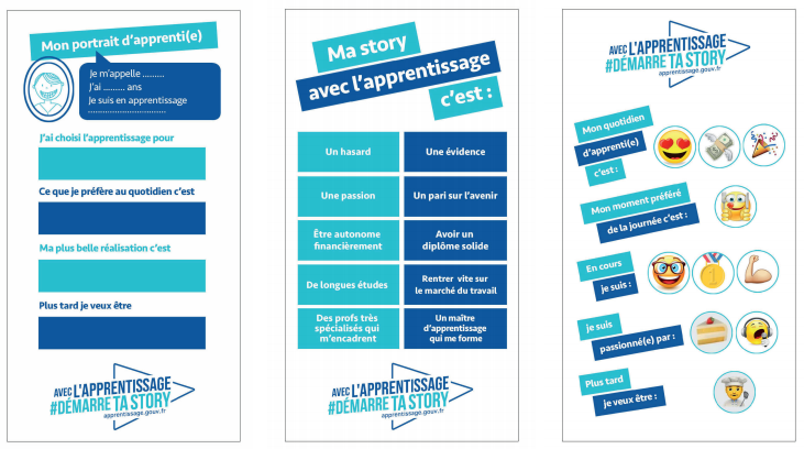 templates Instagram pour Demarretastory